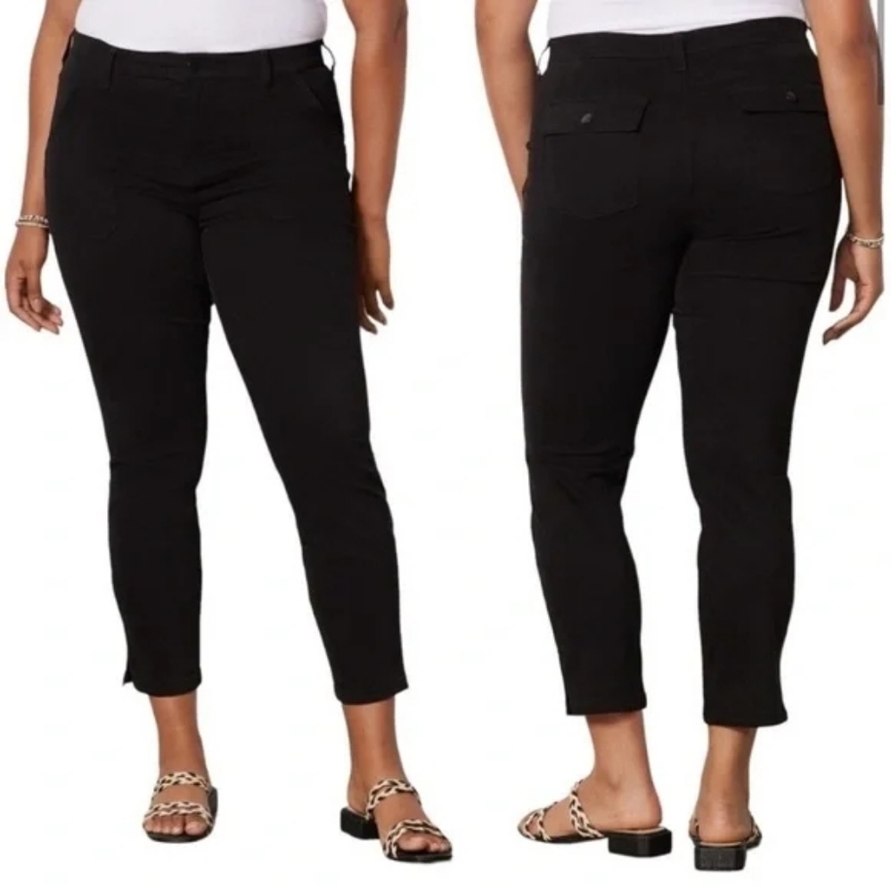 Evereve Payton‎ Utility Ankle Slit Pant in Black Size 24 - Picture 2 of 11